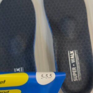 2 Pairs Men Black Medical Orthotic Insoles Comfort Support Size 5-6
